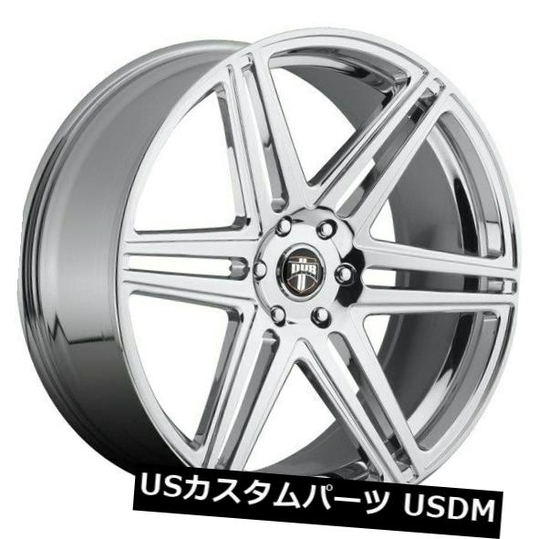 海外輸入ホイール 22x9.5 ET30ダブS122スキルズ6x139.7クロームリム（4個セット） 22x9.5 ET30 Dub S122 Skillz 6x139.7 Chrome Rims (Set of 4) 【並行輸入品】
