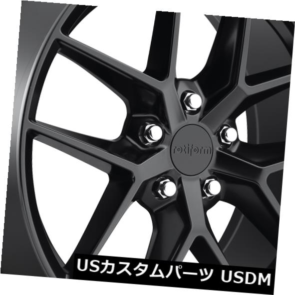 海外輸入ホイール 18x8.5 ET45 Rotiform R134 Flg 5x112マットブラックリム（4個セット） 18x8.5 ET45 Rotiform R134 Flg 5x112 Matte Black Rims (Set of 4) 【並行輸入品】