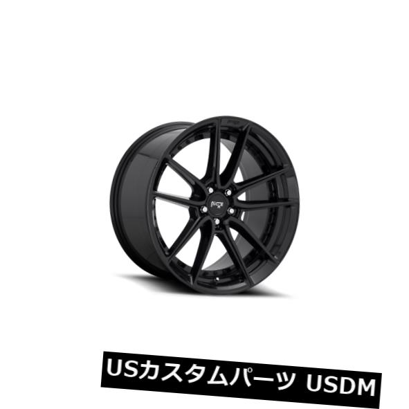 海外輸入ホイール 22x10.5 ET40ニッチM223 DFS 5x112ブラックリム（4個セット） 22x10.5 ET40 Niche M223 Dfs 5x112 Black Rims (Set of 4) 【並行輸入品】