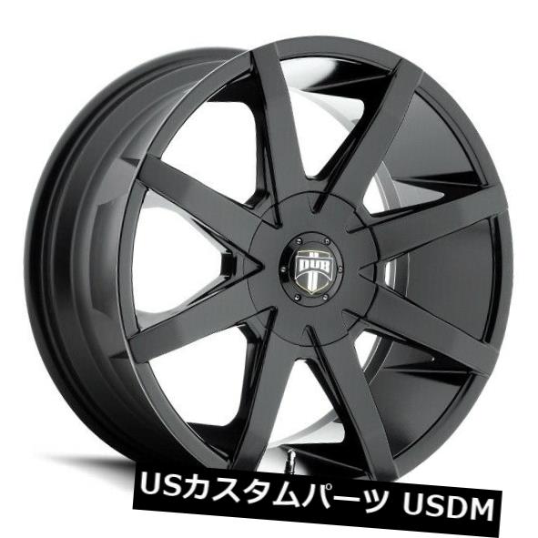 海外輸入ホイール 20x8.5 ET10ダブS110プッシュ5x115 / 5x120.7ブラックホイール（4個セット） 20x8.5 ET10 Dub S110 Push 5x115/5x120.7 Black Wheels (Set of 4) 【並行輸入品】
