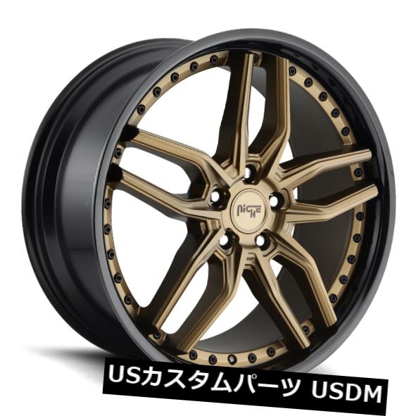 海外輸入ホイール 20x9F / 10.5R NICHE METHOS M195 5x120 +35ブロンズリム(4個セット) 20x9F/10.5R NICHE METHOS M195 5x120 +35 Bronze Rims (Set of 4) 【並行輸入品】|カスタムパーツ WORLD倉庫