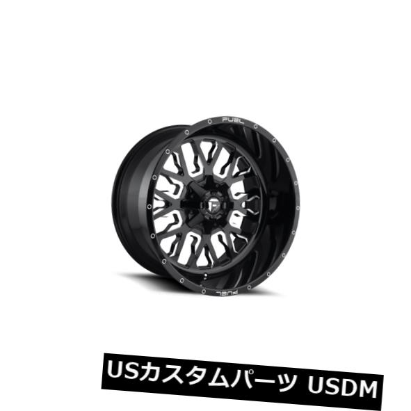 海外輸入ホイール 18x9 ET20燃料D611ストローク5x139.7 / 5x150ブラックミルドリム（4個セット） 18x9 ET20 Fuel D611 Stroke 5x139.7/5x150 Black Milled Rims (Set of 4) 【並行輸入品】