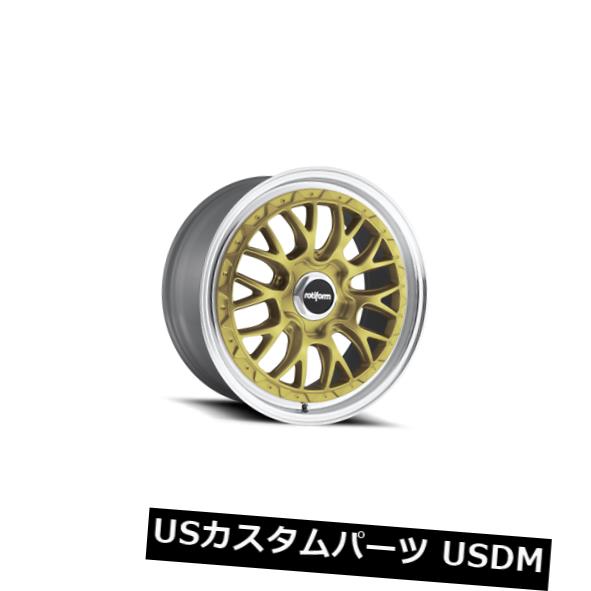 海外輸入ホイール 18x8.5 ET35 Rotiform R156 Lsr 5x112 Gold & Machined Rims (Set of 4) 【並行輸入品】