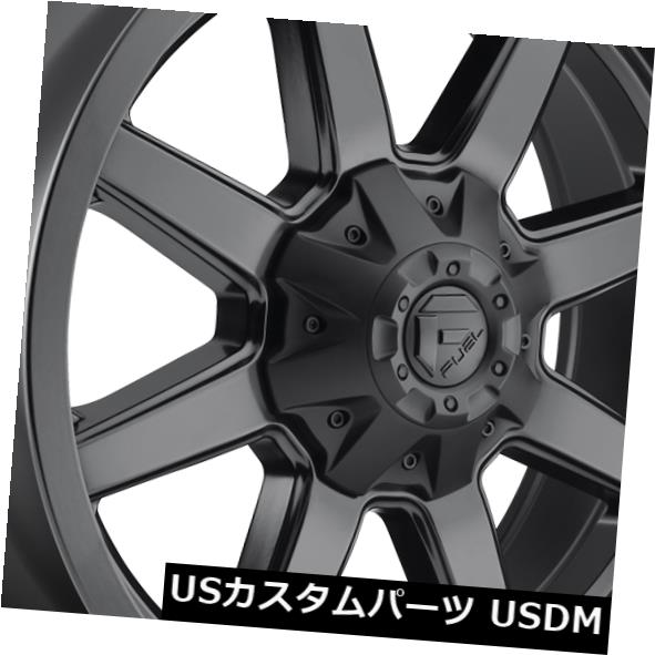 海外輸入ホイール 20x8.25 ET-201 Fuel D436 Maverick 8x200 Matte Black Rims（4個セット） 20x8.25 ET-201 Fuel D436 Maverick 8x200 Matte Black Rims (Set of 4) 【並行輸入品】