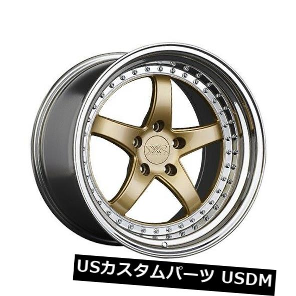 海外輸入ホイール 18x9.5 +38 XXR 565 5x114.3ハイパーゴールド/プラチナリップリム（4個セット） 18x9.5 +38 XXR 565 5x114.3 Hyper Gold/Platinum Lip Rims (Set of 4) 【並行輸入品】