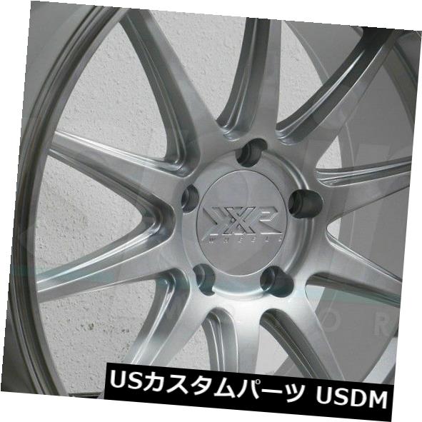 海外輸入ホイール 20x9F / 20x10.5R +20/20 XXR 527D 5x114.3シルバー/機械加工リップホイール（4個セット） 20x9F/20x10.5R +20/20 XXR 527D 5x114.3 Silver /Machined Lip Wheels (Set of 4) 【並行輸入品】