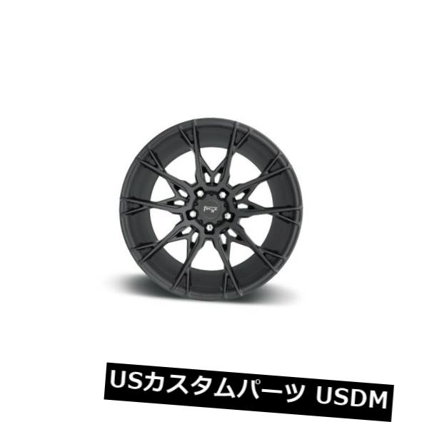 海外輸入ホイール 22x10 ET50ニッチM183スタッカートSuv 5x130マットブラックリム（4個セット） 22x10 ET50 Niche M183 Staccato Suv 5x130 Matte Black Rims (Set of 4) 【並行輸入品】