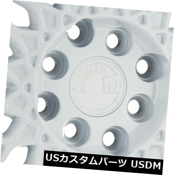 海外輸入ホイール 17x9 +25 Aodhan AH05 4x100 / 114.3ホワイトマシンドリップホイール（4個セット） 17x9 +25 Aodhan AH05 4x100/114.3 White Machined Lip Wheels (Set of 4) 【並行輸入品】