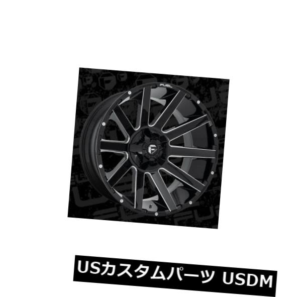 海外輸入ホイール 24x12 ET-44 Fuel D615 Contra 8x165.1 Black Milled Wheels（4個セット） 24x12 ET-44 Fuel D615 Contra 8x165.1 Black Milled Wheels (Set of 4) 【並行輸入品】｜カスタムパーツ WORLD倉庫