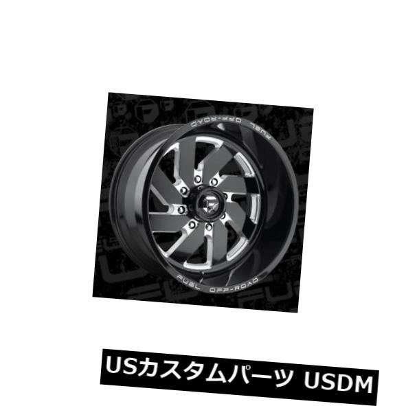 海外輸入ホイール 22x12 ET-43 Fuel D582 Turbo 8x165.1 Black Milled Rims（4個セット） 22x12 ET-43 Fuel D582 Turbo 8x165.1 Black Milled Rims (Set of 4) 【並行輸入品】