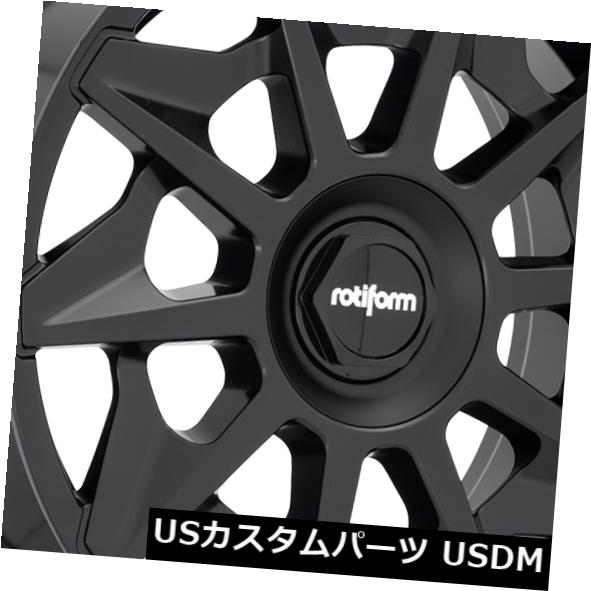 海外輸入ホイール 20x8.5 ET45 Rotiform R129 Cvt 5x108 / 5x114.3マットブラックリム（4個セット） 20x8.5 ET45 Rotiform R129 Cvt 5x108/5x114.3 Matte Black Rims (Set of 4) 【並行輸入品】｜カスタムパーツ WORLD倉庫