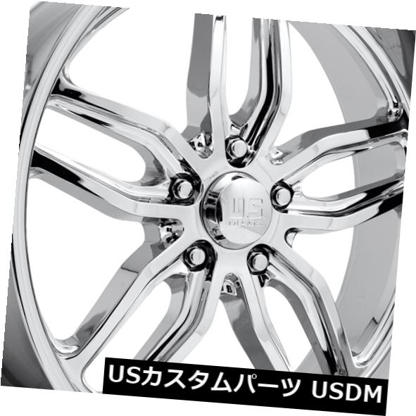 海外輸入ホイール 22x8.5 ET1 US Mag U127 Cten 5x127クロムリム（4個セット） 22x8.5 ET1 US Mag U127 Cten 5x127 Chrome Rims (Set of 4) 【並行輸入品】