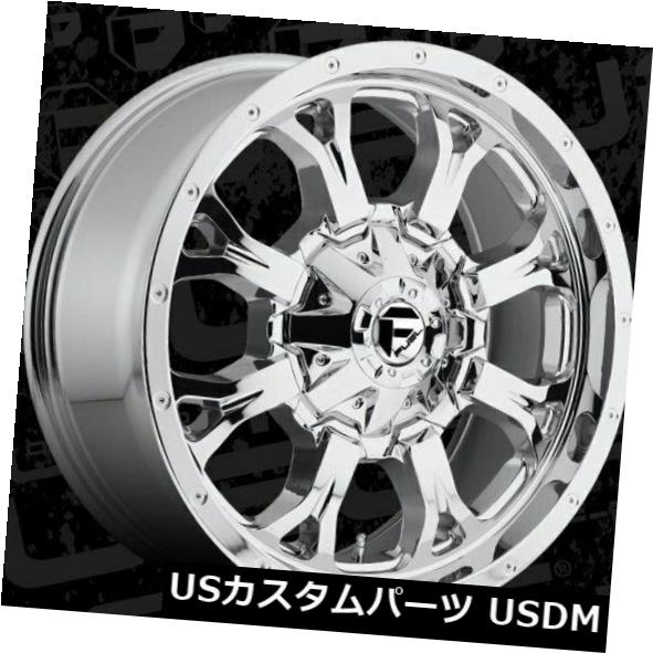 海外輸入ホイール 20x9 ET20燃料D516クランク6x135 / 6x139.7クロームリム（4個セット） 20x9 ET20 Fuel D516 Krank 6x135/6x139.7 Chrome Rims (Set of 4) 【並行輸入品】