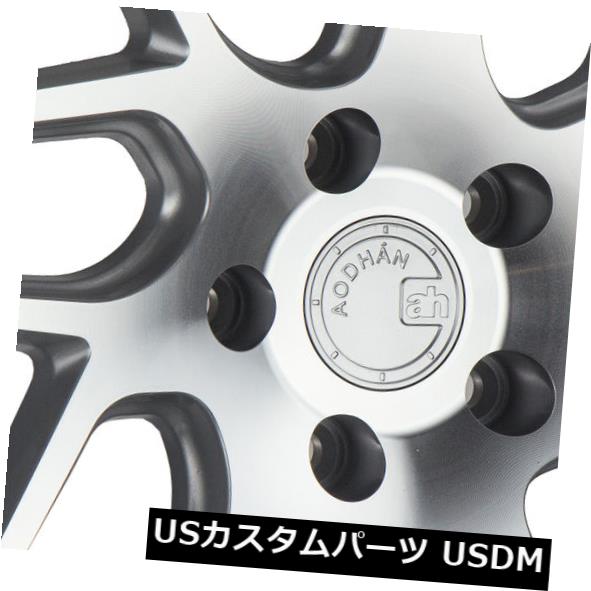 海外輸入ホイール 18x8 +35 Aodhan LS008 5x114.3シルバー加工リム（4個セット） 18x8 +35 Aodhan LS008 5x114.3 Silver Machined Rims (Set of 4) 【並行輸入品】