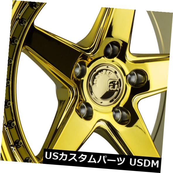 海外輸入ホイール 19x11 Aodhan Rims DS05 5x114.3 +22 Gold Vacuum（4個セット） 19x11 Aodhan Rims DS05 5x114.3 +22 Gold Vacuum (Set of 4) 【並行輸入品】
