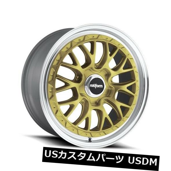 海外輸入ホイール 19x8.5 Rotiform LSR R156 5x112 +35ゴールドリム（4個セット） 19x8.5 Rotiform LSR R156 5x112 +35 Gold Rims (Set of 4) 【並行輸入品】