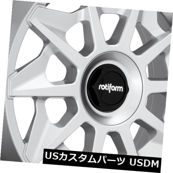 海外輸入ホイール 19x8.5 ET45 Rotiform R124 Cvt 5x112シルバーホイール（4個セット） 19x8.5 ET45 Rotiform R124 Cvt 5x112 Silver Wheels (Set of 4) 【並行輸入品】