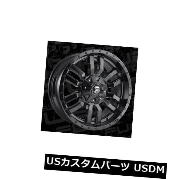 海外輸入ホイール 20x9 ET19 Fuel D596 Sledge 6x135 / 6x139.7 Black w / Black Lip Wheels（4個セット） 20x9 ET19 Fuel D596 Sledge 6x135/6x139.7 Black w/Black Lip Wheels (Set of 4) 【並行輸入品】