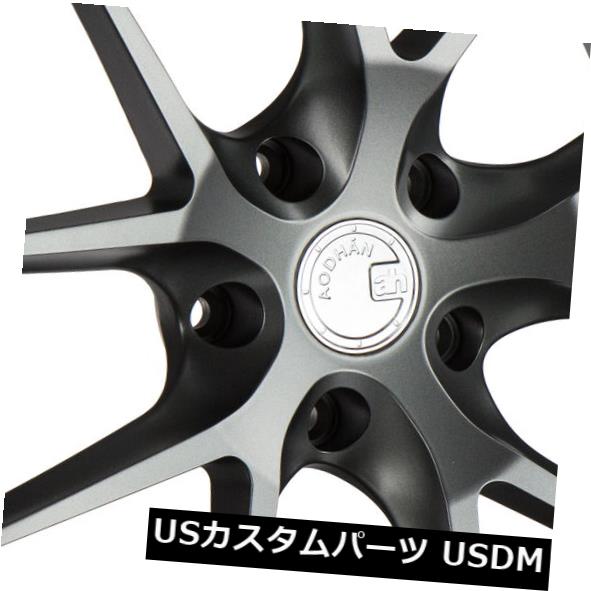 海外輸入ホイール 18x8 +35 Aodhan LS007 5X114.3マットガンメタルリム（4個セット） 18x8 +35 Aodhan LS007 5X114.3 Matte Gun Metal Rims (Set of 4) 【並行輸入品】
