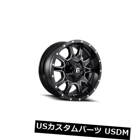 海外輸入ホイール 20x9 ET20 Fuel D627 Vandal 5x139.7 / 5x150 Black Milled Wheels（4個セット） 20x9 ET20 Fuel D627 Vandal 5x139.7/5x150 Black Milled Wheels (Set of 4) 【並行輸入品】