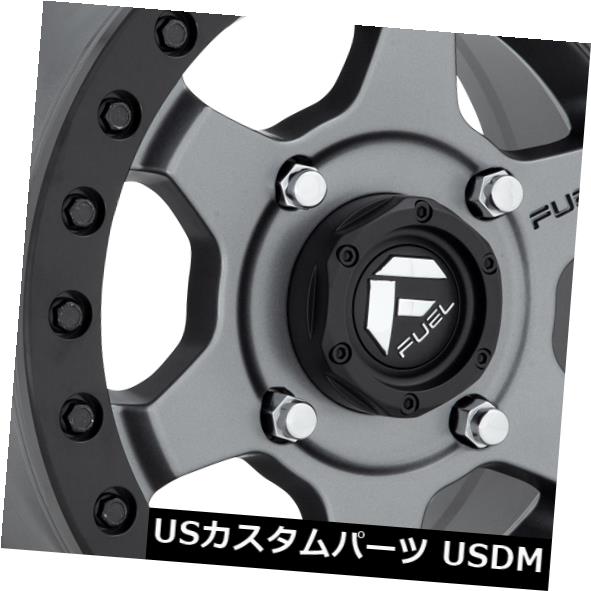 海外輸入ホイール 15x7 ET55燃料D915ガトリングUtv 4x136マット無煙炭リム（4個セット） 15x7 ET55 Fuel D915 Gatling Utv 4x136 Matte Anthracite Rims (Set of 4) 【並行輸入品】