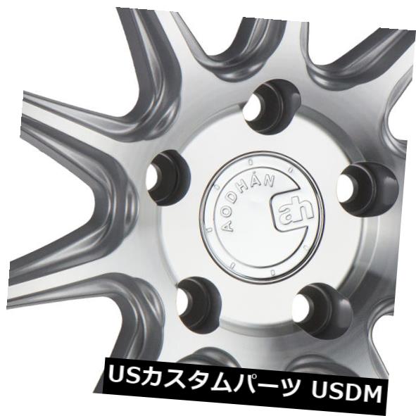 海外輸入ホイール 18x9.5F / 18x10。 5R | + 22F / 22R Aodhan DS07 5x114.3シルバー（機械加工リム付き）（4個セット） 18x9.5F/18x10.5R|+22F/22R Aodhan DS07 5x114.3 Silver w/Machined Rims (Set of 4) 【並行輸入品】｜カスタムパーツ WORLD倉庫