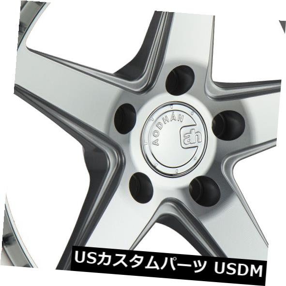 海外輸入ホイール 18x9.5F / 18x10。 5R | + 30F / 22R Aodhan DS05 5x114.3シルバー（機械加工リム付き）（4個セット） 18x9.5F/18x10.5R|+30F/22R Aodhan DS05 5x114.3 Silver w/Machined Rims (Set of 4) 【並行輸入品】｜カスタムパーツ WORLD倉庫