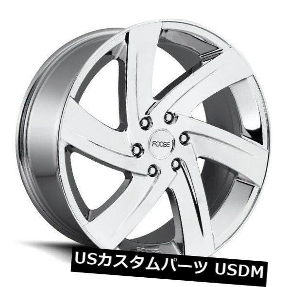 海外輸入ホイール 22x9.5 FOOSE F166 6x5.5 ET25クロームリム（4個セット） 22x9.5 FOOSE F166 6x5.5 ET25 Chrome Rims (Set of 4) 【並行輸入品】