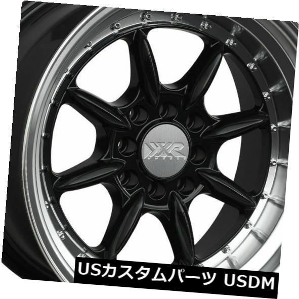 海外輸入ホイール 16X8 +20 XXR 002.5 4x100 / 114.3ブラック/マシンリップホイール（4個セット） 16X8 +20 XXR 002.5 4x100/114.3 Black /Machine Lip Wheels (Set of 4) 【並行輸入品】