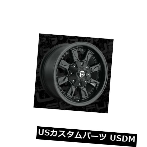 海外輸入ホイール 17x8.5 ET1 Fuel D604 Hydro 6x135 / 6x139.7マットブラックホイール（4個セット） 17x8.5 ET1 Fuel D604 Hydro 6x135/6x139.7 Matte Black Wheels (Set of 4) 【並行輸入品】