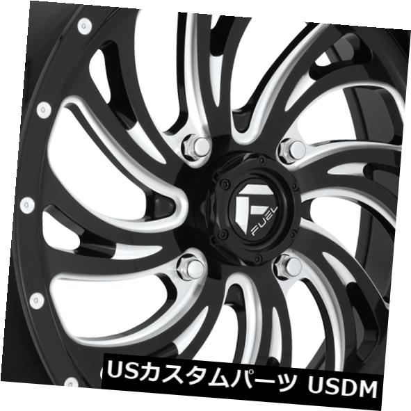 海外輸入ホイール 22x7 ET13 Fuel D641 Kompressor 4x156 Black Milled Wheels(4個セット) 22x7 ET13 Fuel D641 Kompressor 4x156 Black Milled Wheels (Set of 4) 【並行輸入品】