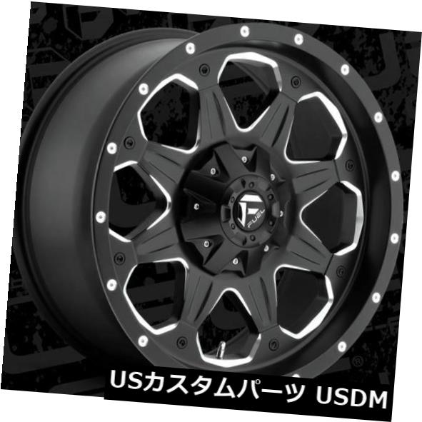 海外輸入ホイール 20x9 ET20 Fuel D534 Boost 5x139.7 / 5x150 Black Milled Wheels（4個セット） 20x9 ET20 Fuel D534 Boost 5x139.7/5x150 Black Milled Wheels (Set of 4) 【並行輸入品】