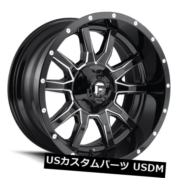 海外輸入ホイール 17x9 ET-12 Fuel D627 Vandal 6x135 / 6x139.7ブラックミルドリム（4個セット） 17x9 ET-12 Fuel D627 Vandal 6x135/6x139.7 Black Milled Rims (Set of 4) 【並行輸入品】｜カスタムパーツ WORLD倉庫