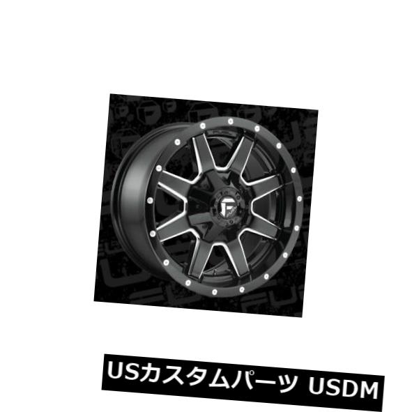 海外輸入ホイール 17x9 ET-12 Fuel D610 Maverick 6x135 / 6x139.7ブラックミルドリム（4個セット） 17x9 ET-12 Fuel D610 Maverick 6x135/6x139.7 Black Milled Rims (Set of 4) 【並行輸入品】
