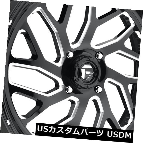 海外輸入ホイール 24x7 ET13 Fuel D581 Triton 4x136ブラックミルドリム（4個セット） 24x7 ET13 Fuel D581 Triton 4x136 Black Milled Rims (Set of 4) 【並行輸入品】