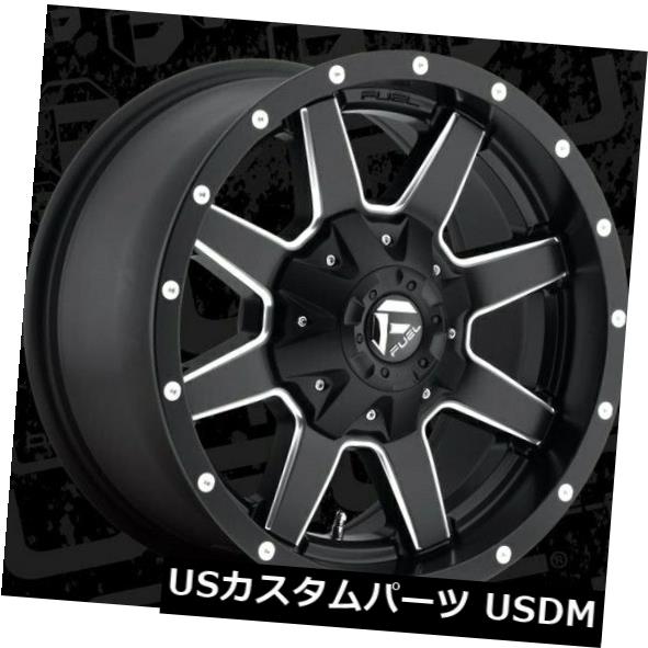海外輸入ホイール 17x9 ET-12 Fuel D538 Maverick 5x114.3 / 5x127ブラックミルドホイール（4個セット） 17x9 ET-12 Fuel D538 Maverick 5x114.3/5x127 Black Milled Wheels (Set of 4) 【並行輸入品】