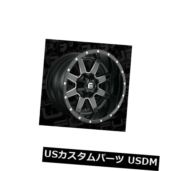 海外輸入ホイール 20x12 ET-44 Fuel D610 Maverick 6x135 / 6x139.7ブラックミルドホイール（4個セット） 20x12 ET-44 Fuel D610 Maverick 6x135/6x139.7 Black Milled Wheels (Set of 4) 【並行輸入品】