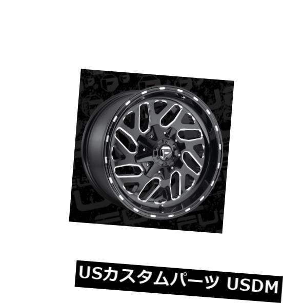 海外輸入ホイール 17x9 ET1 Fuel D581 Triton 6x135 / 6x139.7ブラックミルドリム（4個セット） 17x9 ET1 Fuel D581 Triton 6x135/6x139.7 Black Milled Rims (Set of 4) 【並行輸入品】