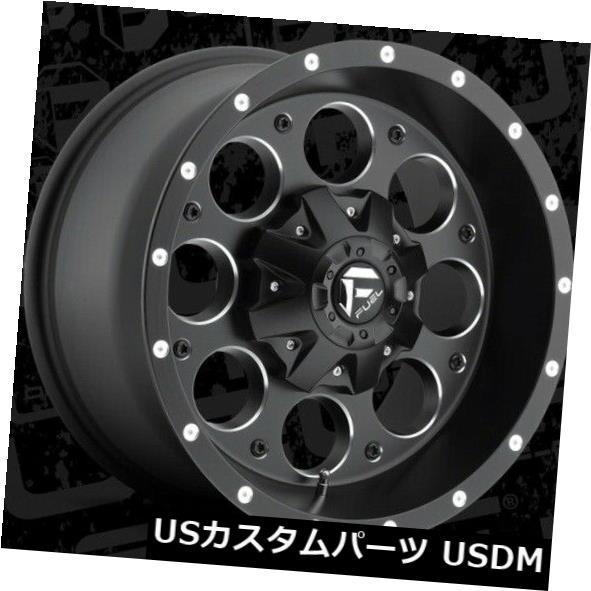 海外輸入ホイール 17x9 ET1 Fuel D525 Revolver 6x135 / 6x139.7ブラックミルドホイール（4個セット） 17x9 ET1 Fuel D525 Revolver 6x135/6x139.7 Black Milled Wheels (Set of 4) 【並行輸入品】