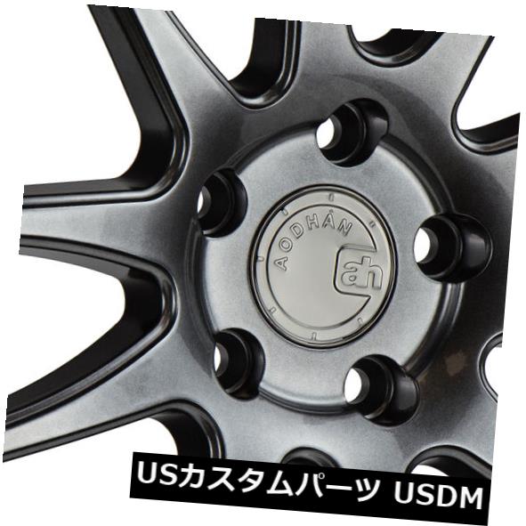 海外輸入ホイール 18x8.5F / 18x9.5 R | + 35F / 30R Aodhan Ds02 5x114.3 Hyper Black Rims(4個セット) 18x8.5F/18x9.5R|+35F/30R Aodhan Ds02 5x114.3 Hyper Black Rims (Set of 4) 【並行輸入品】|カスタムパーツ WORLD倉庫