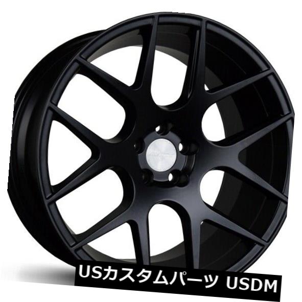 海外輸入ホイール 17X8 +35 Avid 1 AV30 5x114.3マットブラックリム（4個セット） 17X8 +35 Avid 1 AV30 5x114.3 Matte Black Rims (Set of 4) 【並行輸入品】