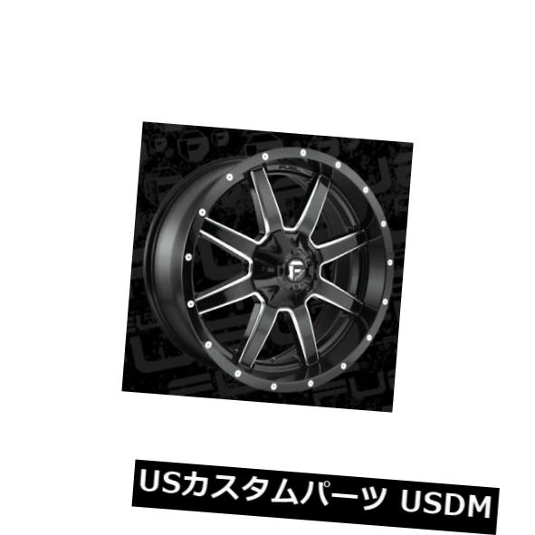 海外輸入ホイール 22x9.5 ET25 Fuel D538 Maverick 8x170 Black Milled Rims（4個セット） 22x9.5 ET25 Fuel D538 Maverick 8x170 Black Milled Rims (Set of 4) 【並行輸入品】