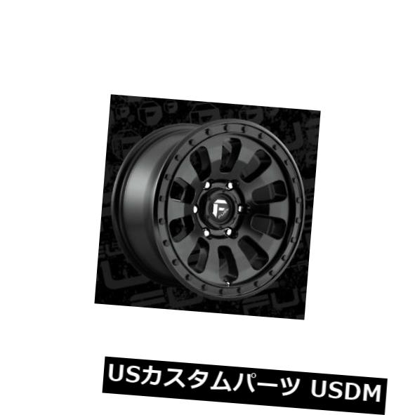 海外輸入ホイール 16x8 ET1 Fuel D630 Tactic 6x139.7マットブラックホイール（4個セット） 16x8 ET1 Fuel D630 Tactic 6x139.7 Matte Black Wheels (Set of 4) 【並行輸入品】