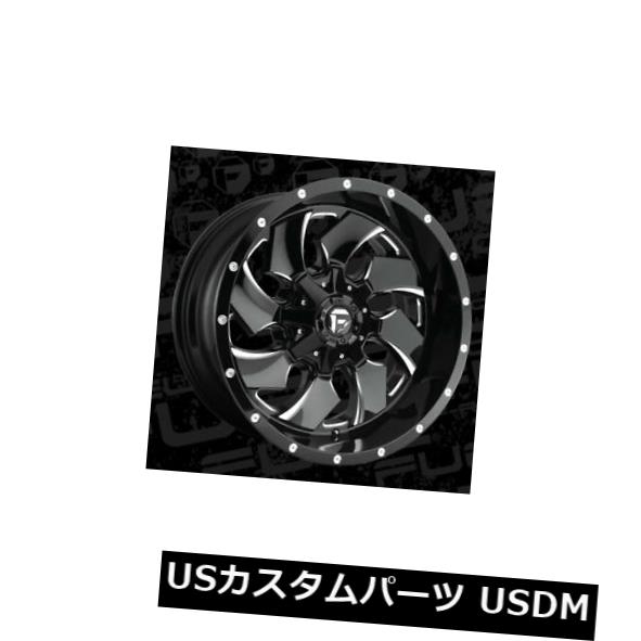 海外輸入ホイール 22x10 ET-18 Fuel D574 Cleaver 5x139.7 / 5x150 Black Milled Wheels（4個セット） 22x10 ET-18 Fuel D574 Cleaver 5x139.7/5x150 Black Milled Wheels (Set of 4) 【並行輸入品】
