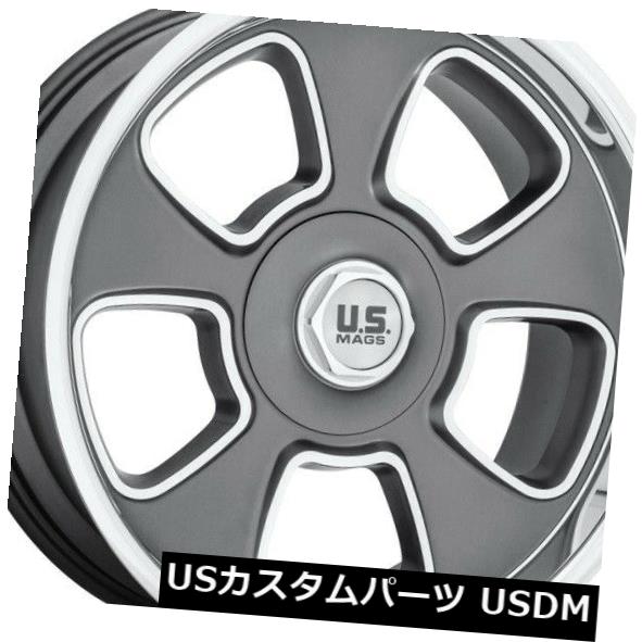 海外輸入ホイール 20x9.5 ET1 US Mag U125 Boulevard 5x127 / 5x139.7マット無煙炭リム（4個セット） 20x9.5 ET1 US Mag U125 Boulevard 5x127/5x139.7 Matte Anthracite Rims (Set of 4) 【並行輸入品】