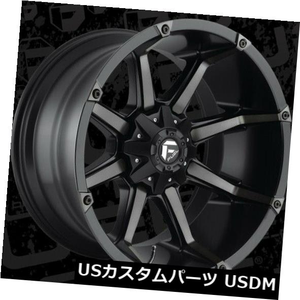 海外輸入ホイール 22x12 ET-44燃料D556カプラー5x139.7 / 5x150ブラック/機械加工DDTリム（4個セット） 22x12 ET-44 Fuel D556 Coupler 5x139.7/5x150 Black/Machined DDT Rims (Set of 4) 【並行輸入品】