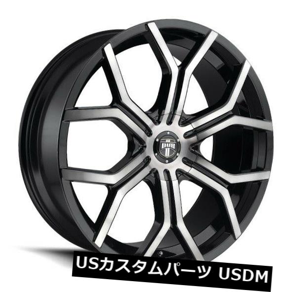 海外輸入ホイール 24x9.5 ET30ダブS209ロイヤリティ6x135 / 6x139.7ブラック/機械加工DDTリム（4個セット） 24x9.5 ET30 Dub S209 Royalty 6x135/6x139.7 Black/Machined DDT Rims (Set of 4) 【並行輸入品】｜カスタムパーツ WORLD倉庫