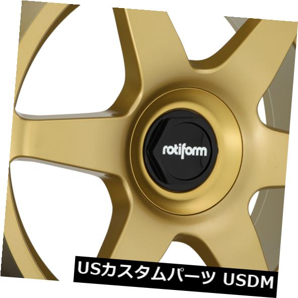 海外輸入ホイール 19x8.5 ET35 Rotiform R118 6 x 5x114.3 / 5x120ゴールドホイール(4個セット) 19x8.5 ET35 Rotiform R118 Six 5x114.3/5x120 Gold Wheels (Set of 4) 【並行輸入品】