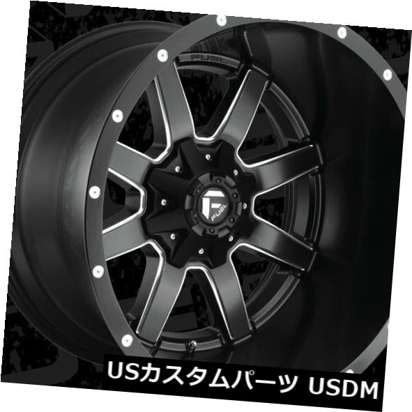 海外輸入ホイール 24x14 ET-75 Fuel D538 Maverick 8x170 Black Milled Rims（4個セット） 24x14 ET-75 Fuel D538 Maverick 8x170 Black Milled Rims (Set of 4) 【並行輸入品】｜カスタムパーツ WORLD倉庫 368,924円
