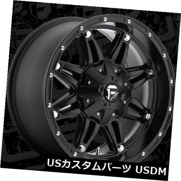 海外輸入ホイール 18x9 ET-12燃料D531人質8x165.1マットブラックリム（4個セット） 18x9 ET-12 Fuel D531 Hostage 8x165.1 Matte Black Rims (Set of 4) 【並行輸入品】